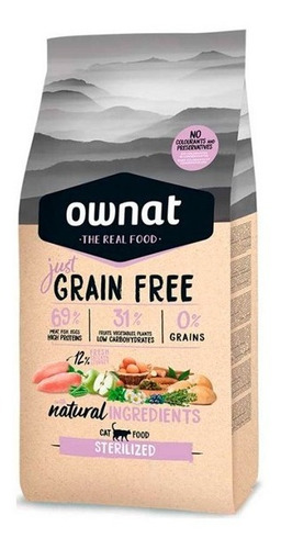 Alimento Ownat Grain Free Gatos Esterilizados 1 Kg Pethome