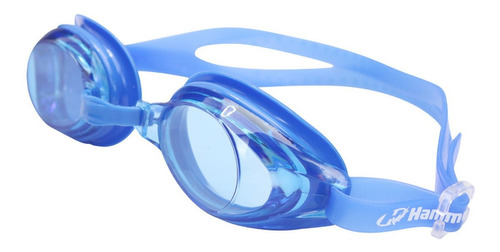 Óculos De Natação Adulto Proteção Uv E Tira Dupla Hammerhead Cor Azul