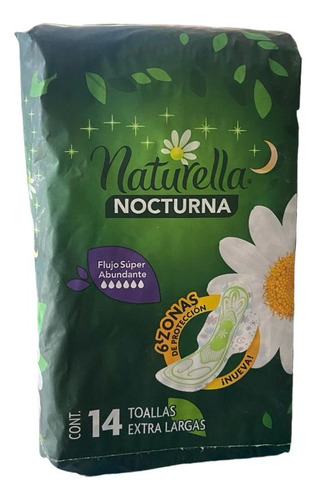 Naturella Toallas Nocturna Paquete 14 Pads Caja 12 Paquetes