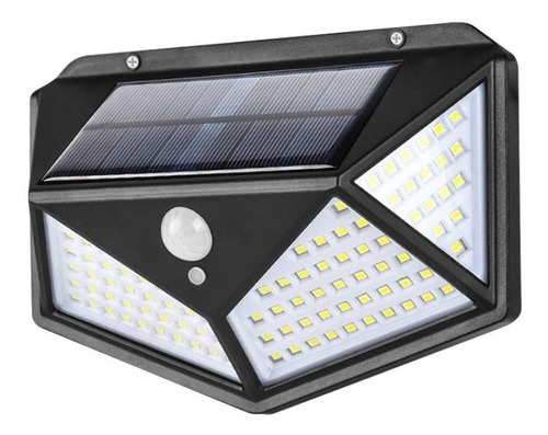 Foco Led Decoración Calida Fotocélula Aplique Solar Atrix ® Color Negro