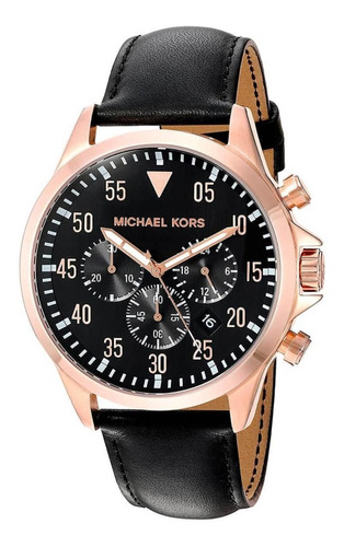 Reloj Michael Kors Mk8535 Color de la correa Negro Color del fondo Negro