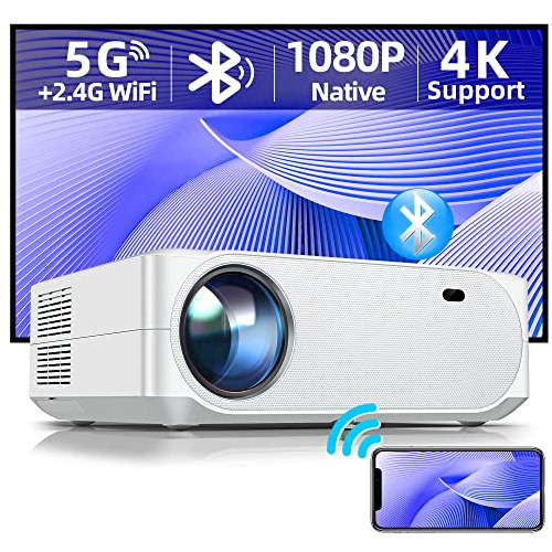 Proyector Con Wifi 5g Y Bluetooth 5.1, Acrojoy Native 1080p 