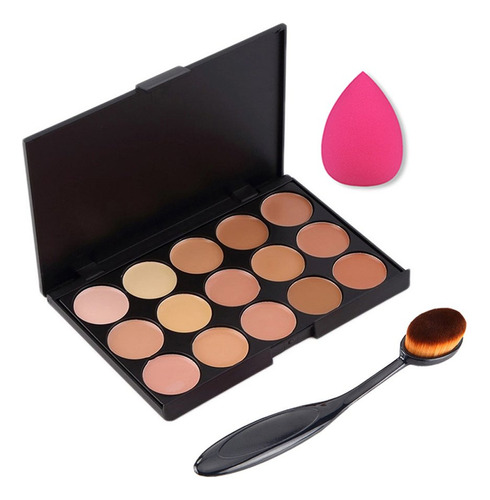 Fantasyday Pro 15 colores Concealer Crema Camuflaje Paleta D