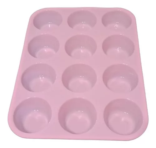 Molde Silicona X12 Goma Horno Reposteria Muffins Cupcakes