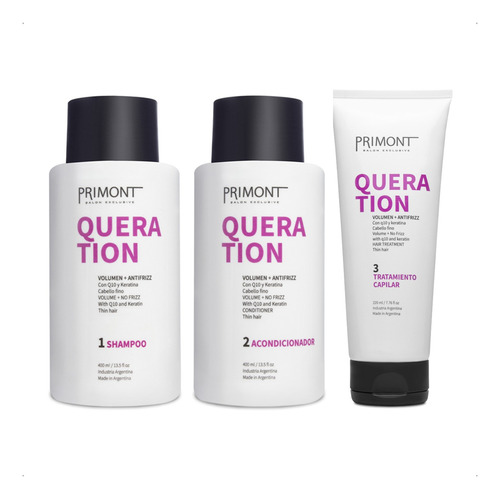 Primont Kit Queration Shampoo + Acondicionador + Tratamiento