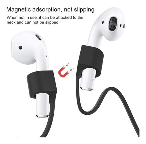 Correa Magnetica Audifonos Rojo Para AirPods 1 Y 2