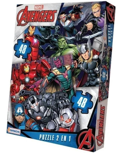 Puzzle Infantil Marvel Avengers 2 En 1 48 Piezas Mt3 03440