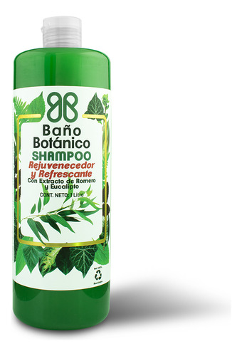 Shampoo Rejuvenecedor Romero Y Eucalipto 1lt Baño Botánico