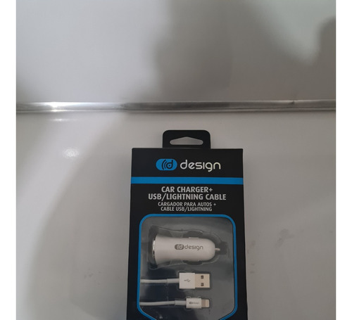 Kit Auto Design Cargador De Auto + Usb+ Cable Lightning 