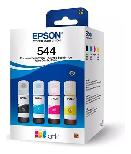 kit refil epson 544 preto amarelo ciano magenta tinta 4 cores