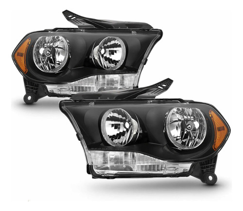 Par Faros Dodge Durango 2011 2012 2013 Halógeno Negros