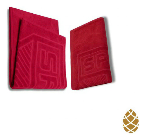 Kit Toalha Banho+ Rosto Jacquard Buettner São Paulo Vermelho