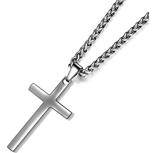 Collar Con Colgante De Cruz Jwelbuete Para Hombre, Collar De