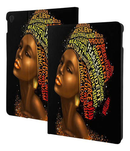Historia Mujer Negra Reina Africana Afro iPad Funda Cuero Pu