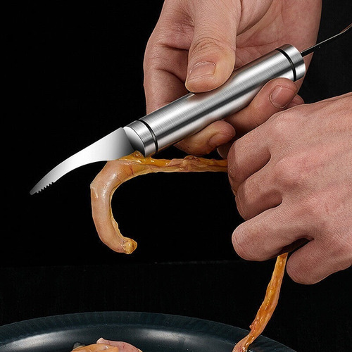 4 Cuchillos Limpiadores De Camarones Y Pescado Acero Ino