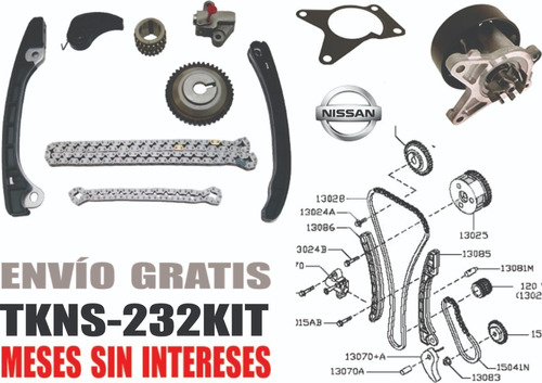 1 Kit Distribucion 1 Bomba Agua Nissan Sentra 2.0l 07-12 B16