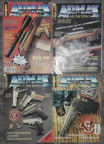 Lote 4 Revistas Armas Y Municiones 12 26 28 Y 69