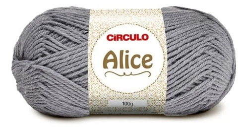 Lã Alice Tricô Circulo Novelo 200m 100g (500 Tex) Cor 720 - Alumínio