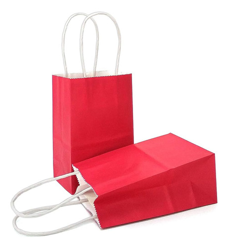 Azowa Bolsas De Regalo Mini Bolsas De Papel Kraft Con Asas (