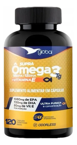 Kit 10 Unid. Supra Ômega 3 - 120 Cápsulas Global Suplementos