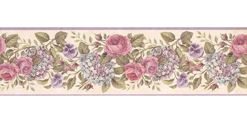 Concord Wallcoverings Wallpaper Border Floral Pattern Flower