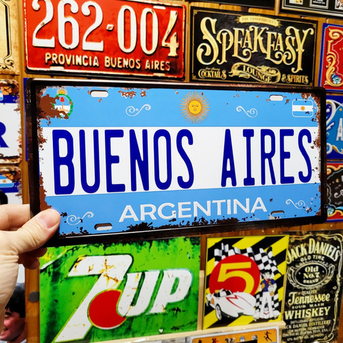 Cartel Chapa Buenos Aires Argentina Vintage Apto Exterior 