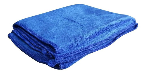 Imagen 4 de 5 de Pack 10 Paños Microfibra Azul 60x40 Multiuso Secado Hogar Sm