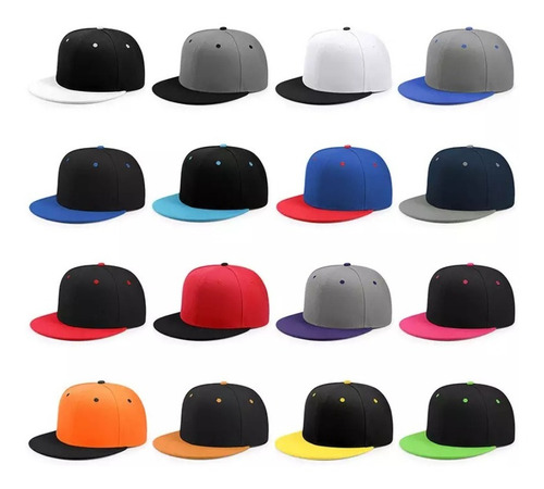 Imagen 5 de 8 de Jockey Gorro Snapback Gorro Visera Plana Cierre Ajustable