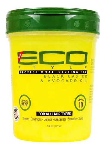 Gel Coiffant Eco Style à L'huile De Ricin Noire Et Graines De Lin - Réparateur Et Nourrissant