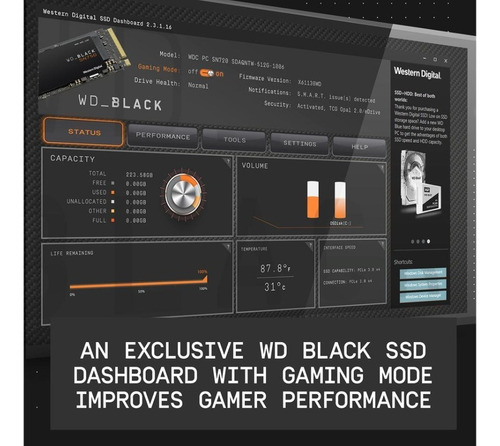 Imagen 7 de 8 de Disco sólido SSD interno Western Digital WD Black SN750 WDS500G3X0C 500GB negro