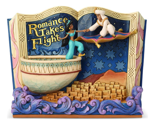 Disney Traditions, Figura De Forma Libro Con Aladín Y Jazmin