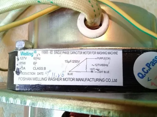 Motor Exprimido Lavadora Doble Tina 65w