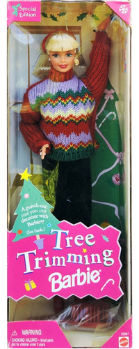Barbie 1 X Muñeca De Recorte De Árboles De Navidad - Holiday