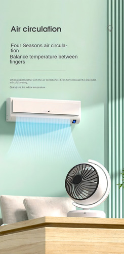 Ventilador De Mesa Lámpara Aire Fresco En Forma De Globo Usb