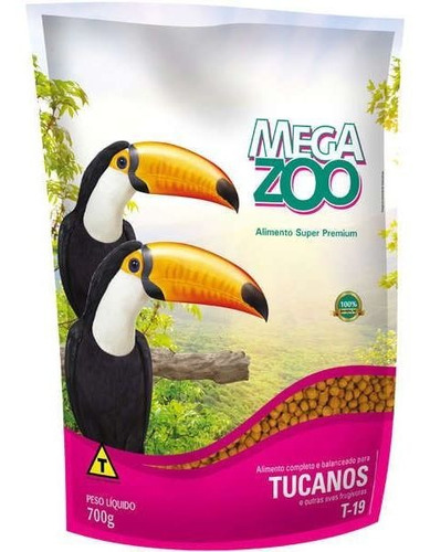 Ração Mega Zoo Para Tucanos 700g.
