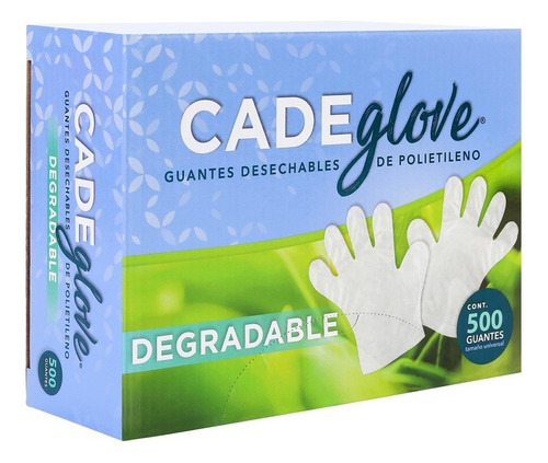 500 Guantes Desechables De Plástico Cadeglove