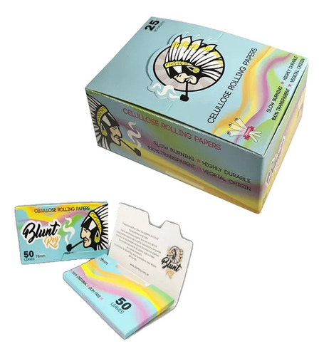 Celulosa Blunt Rey Sedas Caja X 25 Libros/50hojas Sabor Neutro
