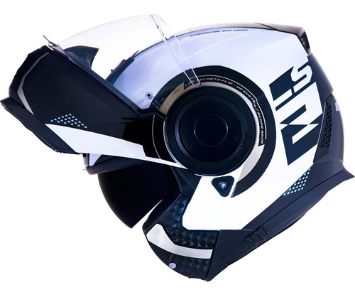 Capacete Ls2 Scope Ff902 Arch Branco Titanium Escamoteável