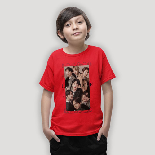Camiseta Infantil 100% Algodão Bts Integrantes Kpop Coreanos