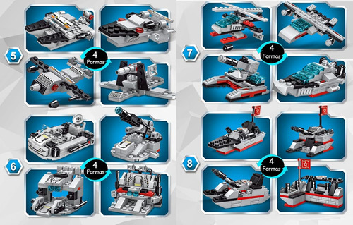 Divertidos Bloques De Construccion Acorazado Robot 35 En 1
