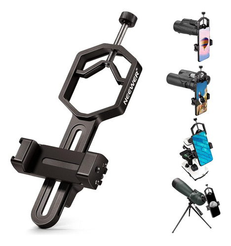 Neewer Metal Telescope Phone Mount, 2.09  -3.54  Universal S