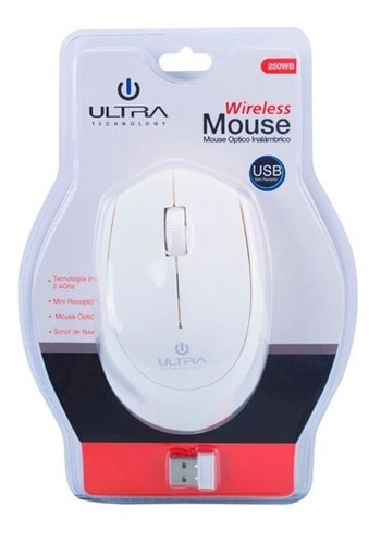 Mouse Óptico 4d Inalámbrico Ultra Technology 250w - Mirage