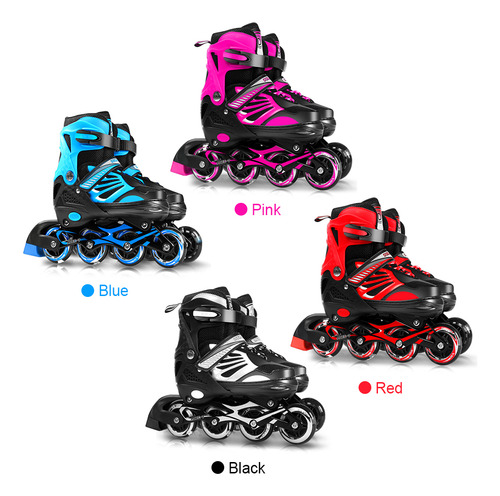 Patines En Línea Con Iluminación Ajustable Y Ruedas Iluminad