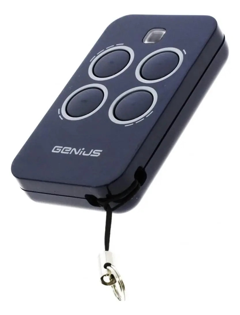 Control Remoto Genius ECHOTX 433.92 MHz 4 Botones Negro Para Motores FAAC Con Batería A23