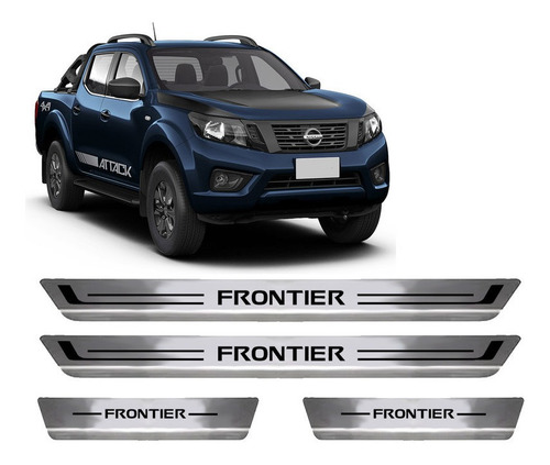Imagem 1 de 2 de Jogo De Soleira Aço Inox Escovado Nissan Frontier - Todos