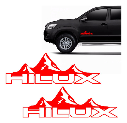 Adesivo Hilux 2012/2021 Montanha Emblema Lateral Decorativo