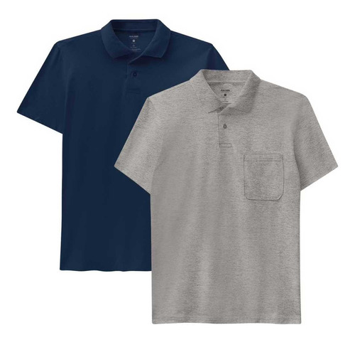 Kit 2 Camisetas Polo Básica Masculina Malwee