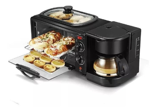 Maquina De Desayuno 3-en-1 Cafetera Sarten Y Horno. | Cuotas sin interés