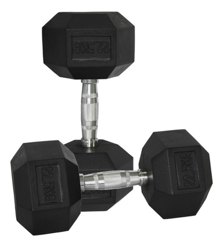 Mancuernas Hexagonales 22,5 Kg Pesas El Par Gym Crossfit