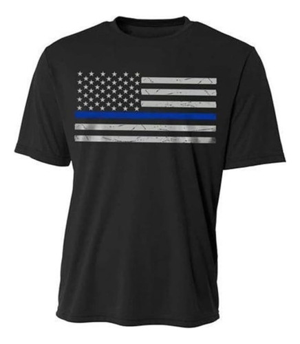 Camiseta Fina De Poliéster Para Hombre, Línea Azul, Clásica,